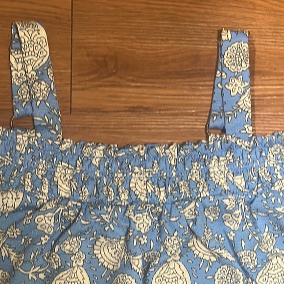 MELLODAY Blue and Cream Paisley Top - Picture 4 of 12